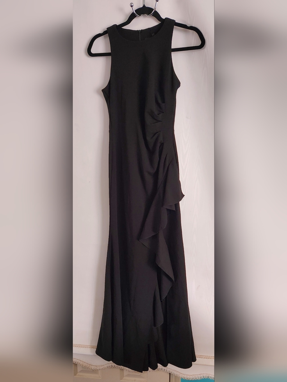 NWT WOOSEA Sleeveless Black Women's High Neck Split Bodycon Mermaid Dress Size S